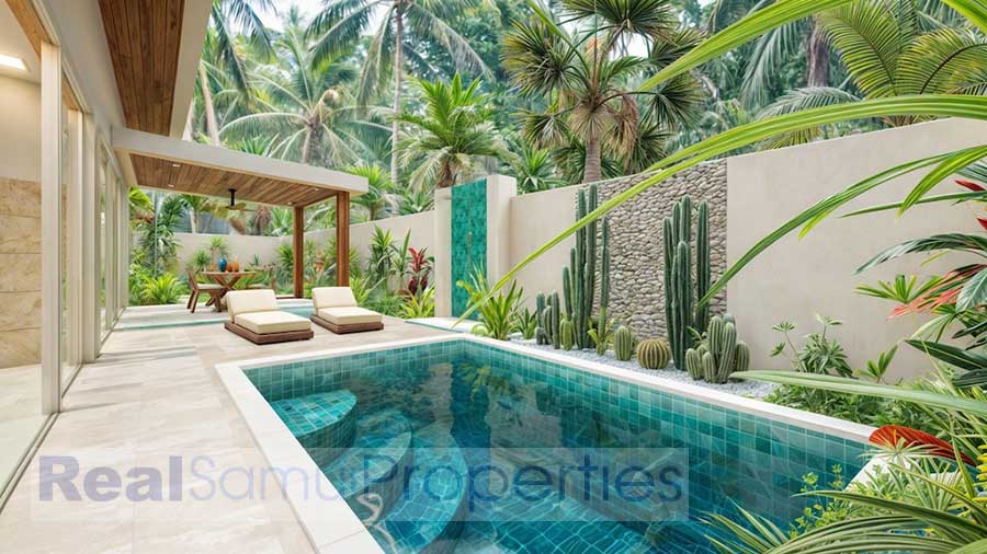 Off-Plan Contemporary 1-Bed Garden Pool Villas – 275 Sqm Land Plot, Maenam